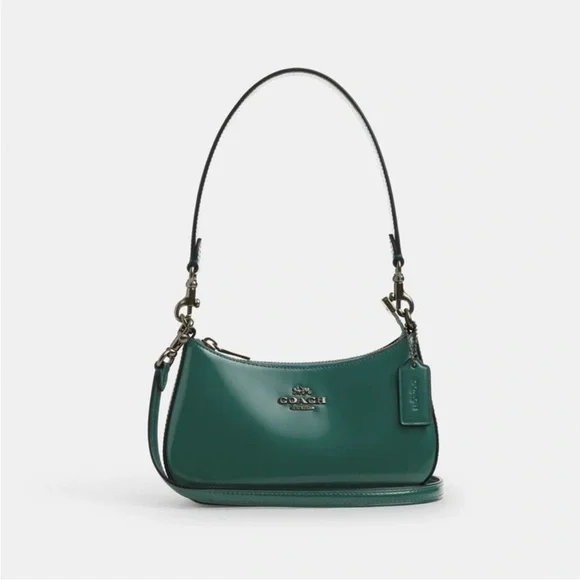 NWT！COACH TERI MINI SHOULDER CROSSBODY BAG（CW310）EMERALD GREEN fast shipping